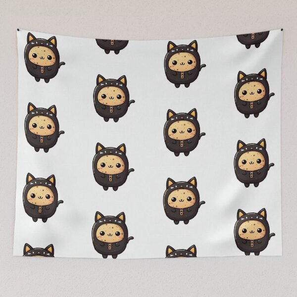 Item preview, Potato in a Black Cat Costume designed and sold by PotatoesOfNeon.