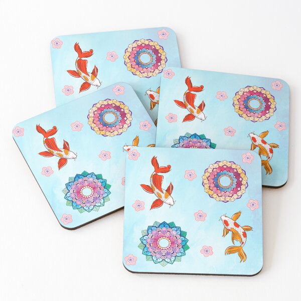 Item preview, Colorful mandalas & koi fish designed and sold by CharmSpell.