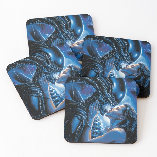 Item preview, Alien and Woman in Love Sci-Fi Art designed and sold by Mystikos Art.
