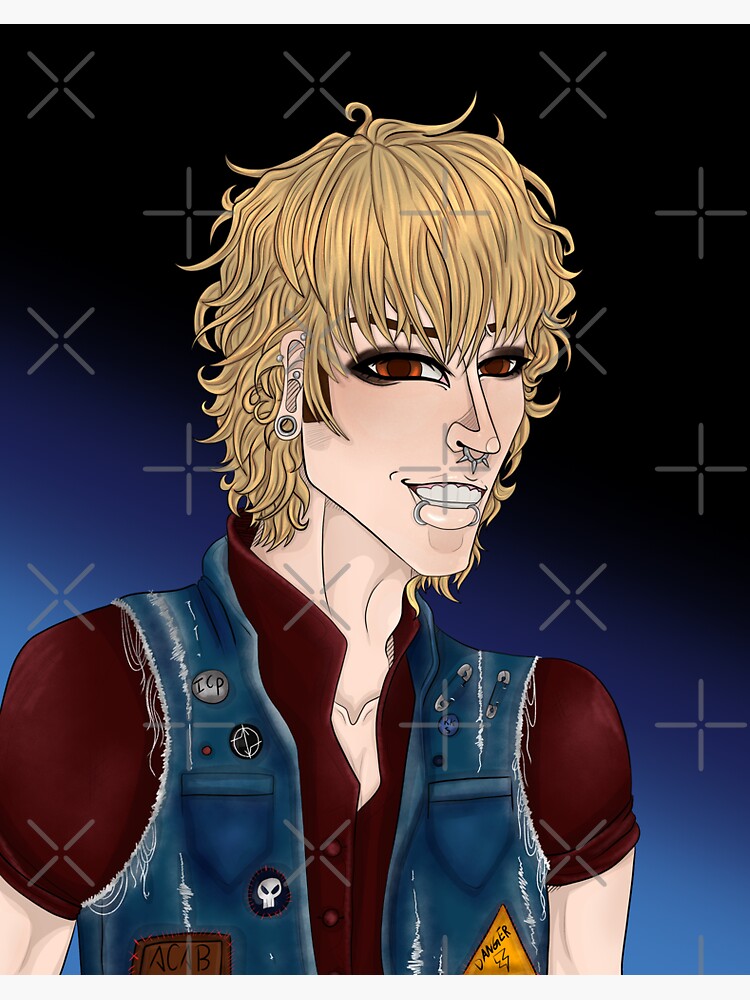 Aperçu 3 sur 3. Sticker avec l'œuvre Punk Shizuo créée et vendue par jadelynstreety.