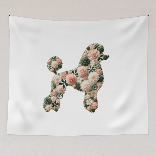 Item preview, Pastel Floral Poodle: Soft Elegance in Bloo designed and sold by yuxin2009.