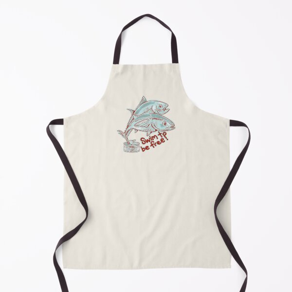Item preview, Tuna fish escaping a tin designed and sold by piedaydesigns.