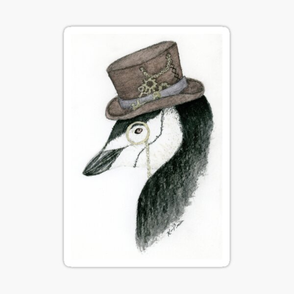 Steampunk Penguin Sticker