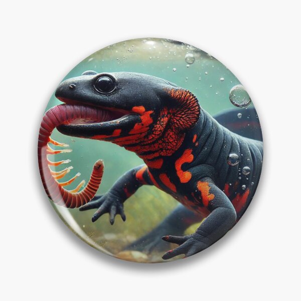 Item preview, Worm Feast Underwater Exotic Fire Bellied Newt designed and sold by NocturnalNook.