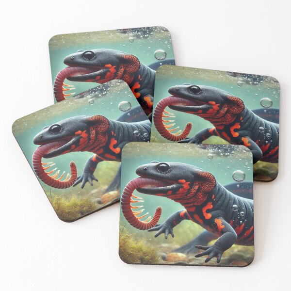 Item preview, Worm Feast Underwater Exotic Fire Bellied Newt designed and sold by NocturnalNook.