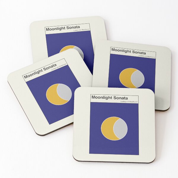 Item preview, Beethoven Moonlight Sonata Minimalist Abstract Art Design designed and sold by kakarikihill.