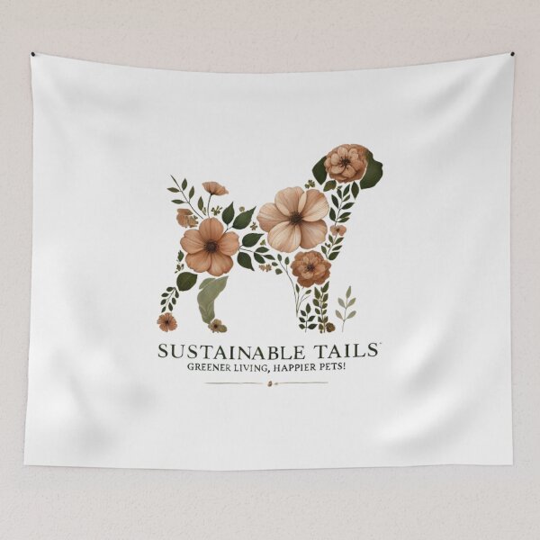 Item preview, Floral Dog Silhouette: Promoting Sustainable Living designed and sold by yuxin2009.