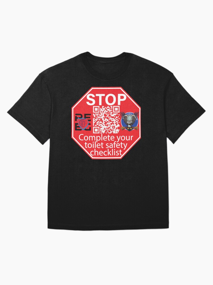 Thumbnail 3 of 7, Oversized T-Shirt, Toilet Safety Checklist designed and sold by DaneSullivan.