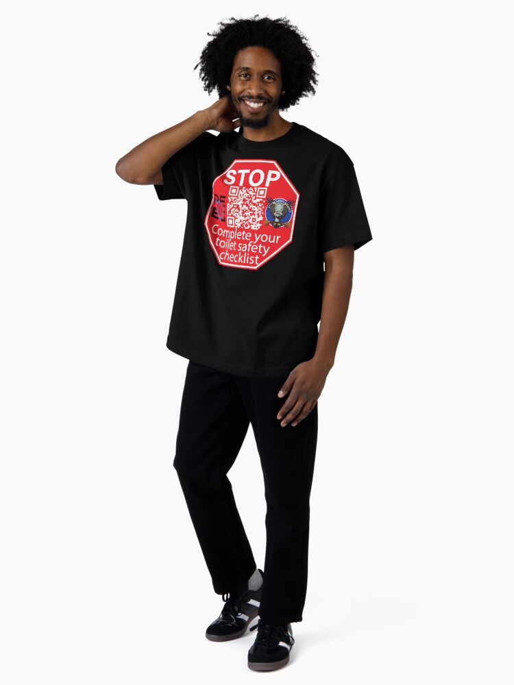 Thumbnail 4 of 7, Oversized T-Shirt, Toilet Safety Checklist designed and sold by DaneSullivan.