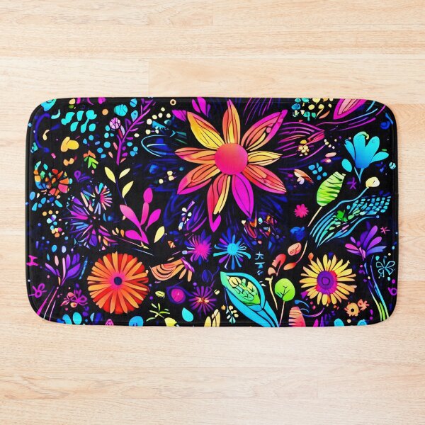 Item preview, Vibrant Neon Floral Fantasy Design  designed and sold by Health And Fitness Posts e-Store.