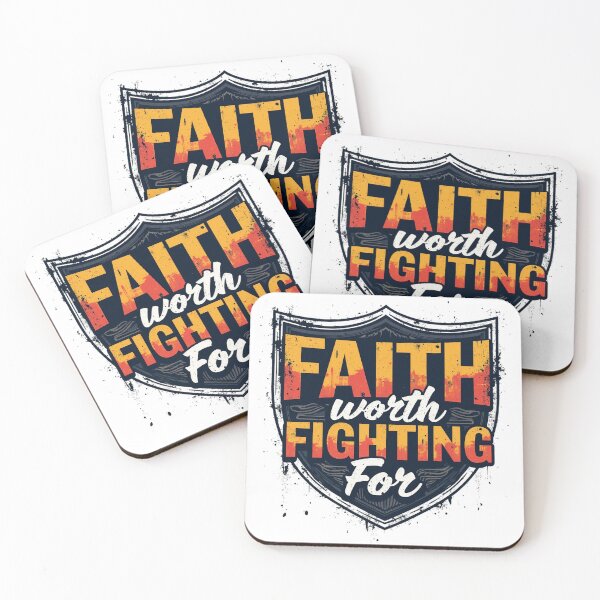 Item preview, Faith Worth Fighting For, Shield  designed and sold by Faithloveshop.