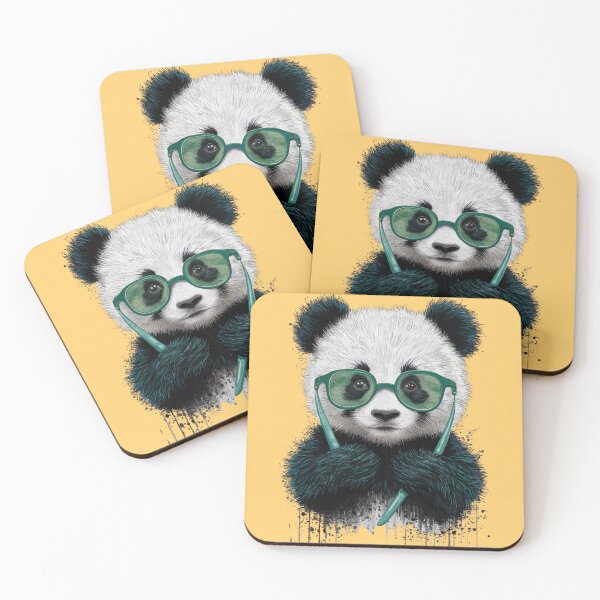 Item preview, Adorable Panda Art Winking Panda with Green Sunglasses Cute Little Panda designed and sold by piketo.