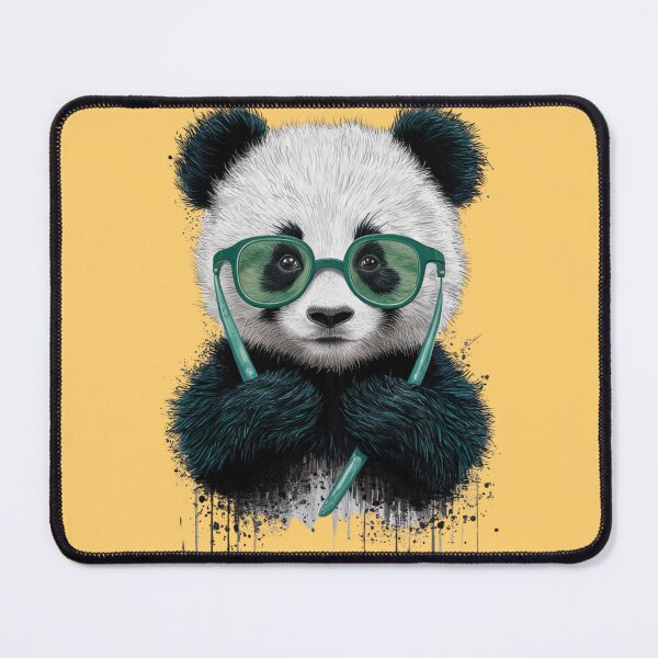 Item preview, Adorable Panda Art Winking Panda with Green Sunglasses Cute Little Panda designed and sold by piketo.