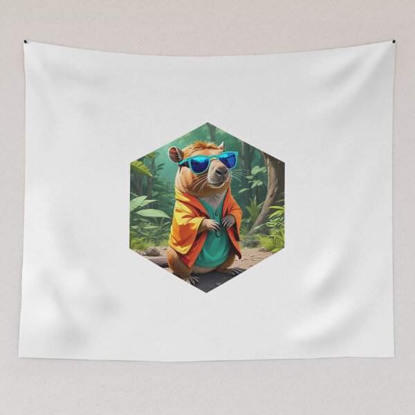 Item preview, Capibara con gafas de sol designed and sold by AbsoluteA.
