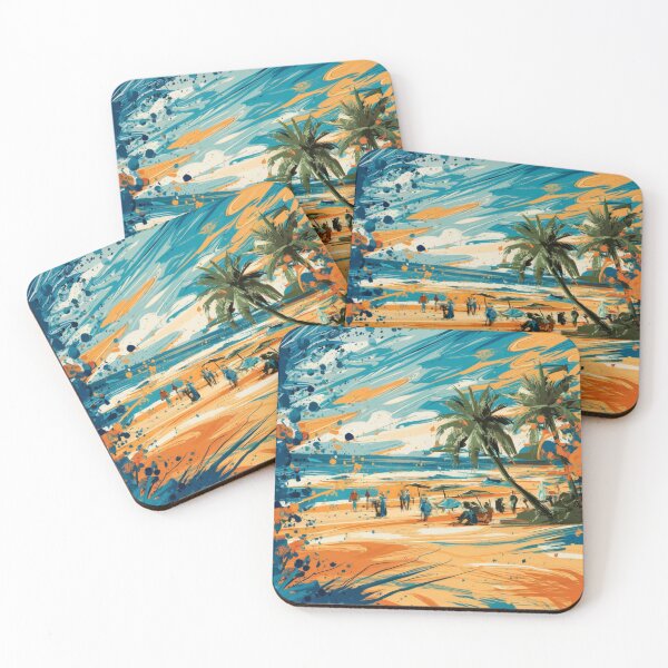 Item preview, Abstract Colorful Beach Scene  designed and sold by calibrit.
