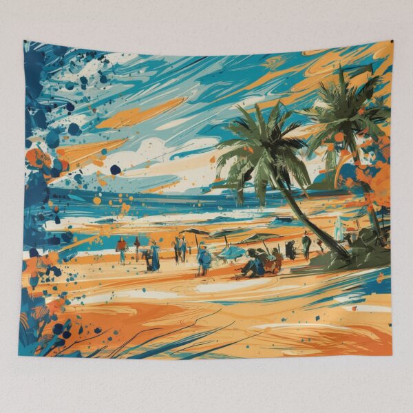 Item preview, Abstract Colorful Beach Scene  designed and sold by calibrit.