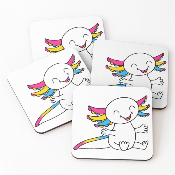 Item preview, Hug me! Cute Axolotl in Pansexual Pride colors designed and sold by JoyfulJen.