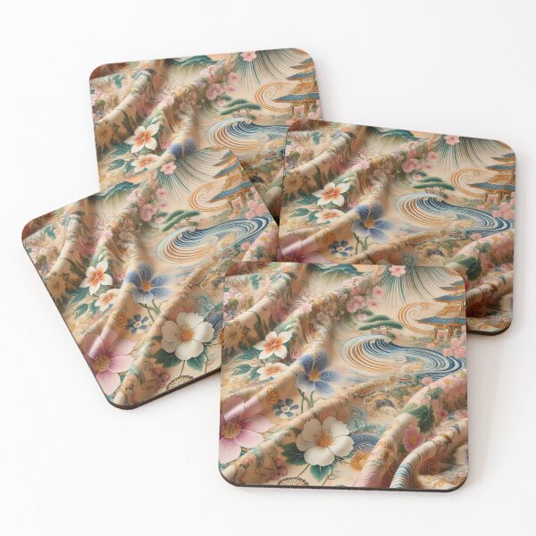 Item preview, Serene Beauty of Kyo Yuzen - Traditional Japanese Silk Art designed and sold by SakuraJapanArt.