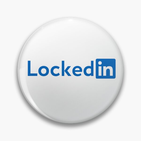 Artikelvorschau, LockedIn-Parodie des LinkedIn-Logos. Lustiges Social-Media-Design entworfen und verkauft von onthegrindMugs.