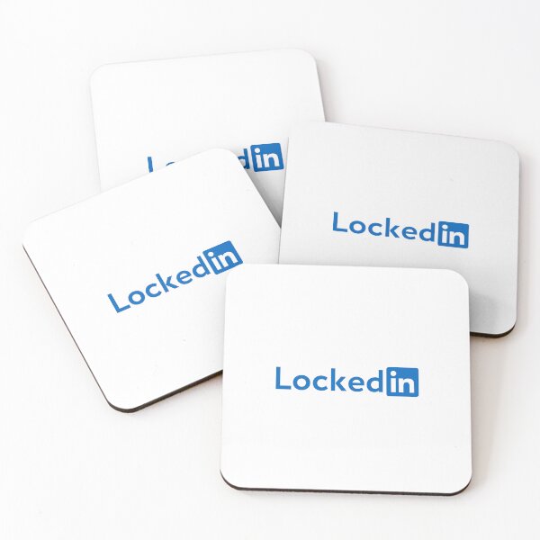 Item preview, LockedIn Parody of LinkedIn Logo Funny Social Media Design designed and sold by onthegrindMugs.