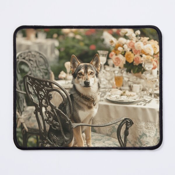 Item preview, Wolfdog In A Luxury Restaurant designed and sold by Nocturne Paws.