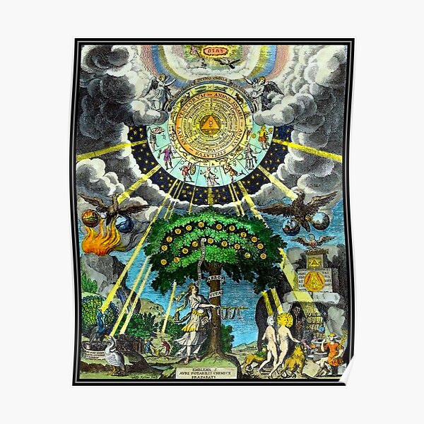 ALCHEMICAL HERMETRIC and MYSTICAL EMBLEMS PRINT Poster