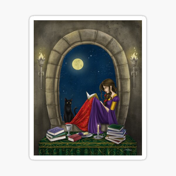 A Little Midnight Reading Sticker
