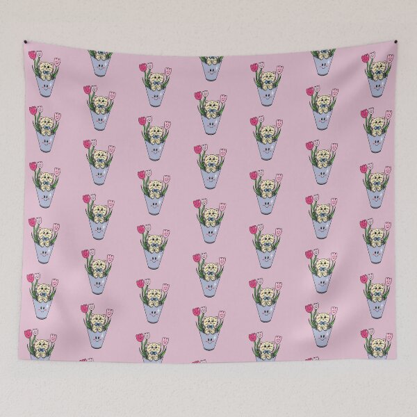 Item preview, Kawaii cute kitten with tulip flowers friends designed and sold by altairaleon.