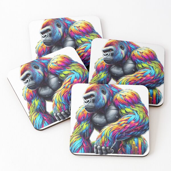 Item preview, Vibrant Gorilla in the Urban Jungle designed and sold by BaaBoom13.