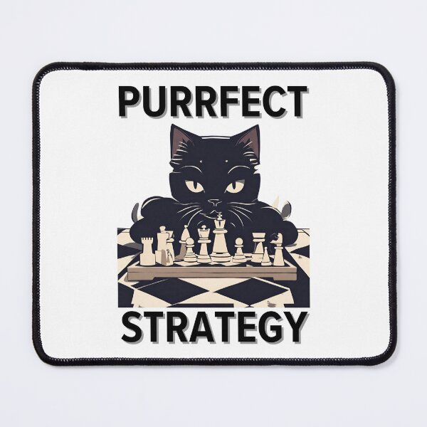 Item preview, Purrfect Strategy - Black Cat Chess-theme designed and sold by JWGifts4U.