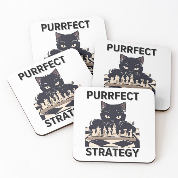 Item preview, Purrfect Strategy  - Black Cat Chess-theme designed and sold by JWGifts4U.