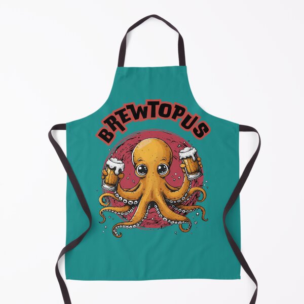 Item preview, Octopus drinking beer designed and sold by LynZorArts.