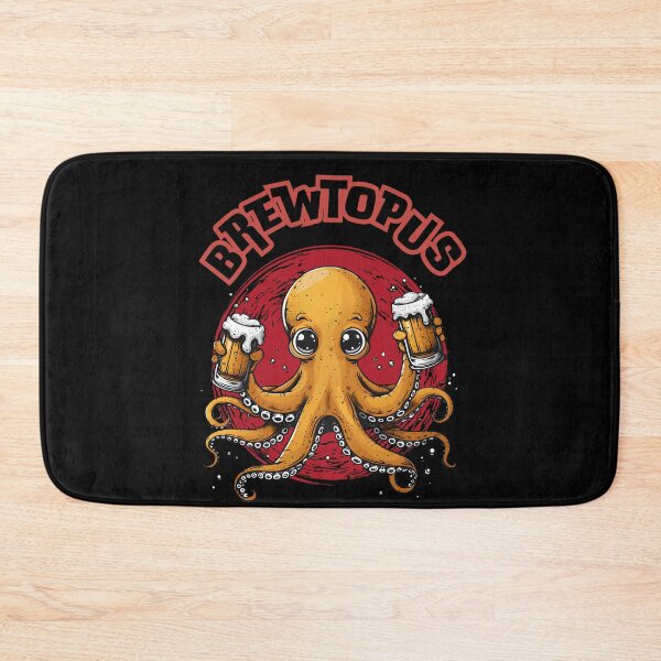 Item preview, Octopus drinking beer designed and sold by LynZorArts.