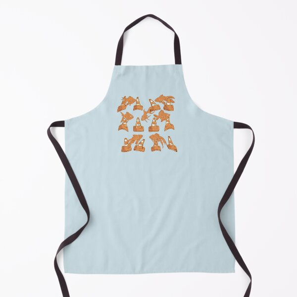 Item preview, Orange road cones and orange fish pattern designed and sold by piedaydesigns.