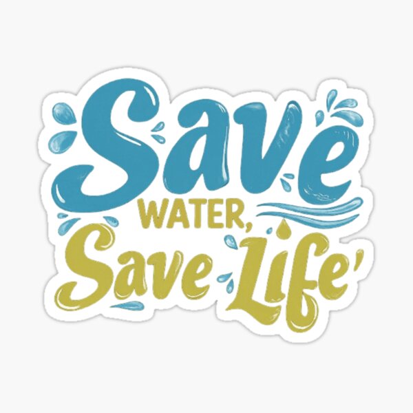 Save Water Save Life Sticker