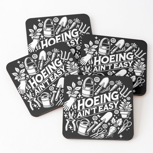 Item preview, Hoeing Ain't Easy" Gardening-Themed Digital T-Shirt Design - Playful Hand-Drawn Illustration designed and sold by HAFIZ-DP.