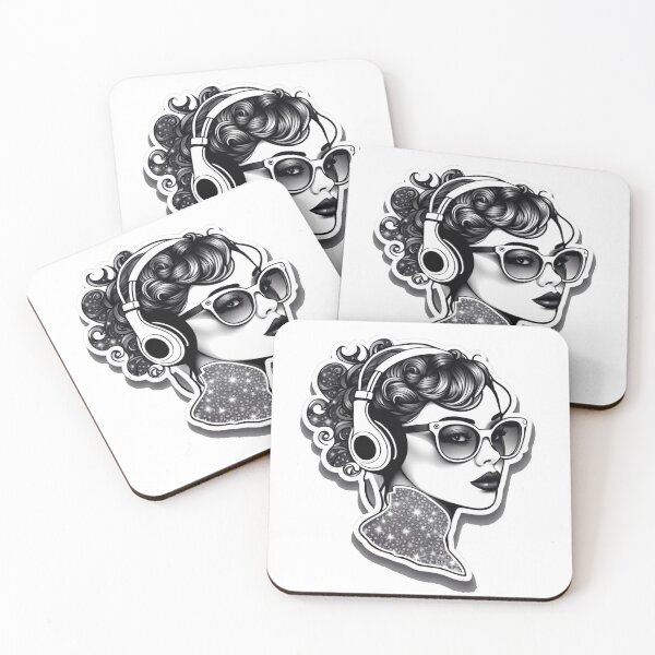 Item preview, Woman Wearing Headphones - Summer 2024 - #1 of 4 designed and sold by HauntedOpera.