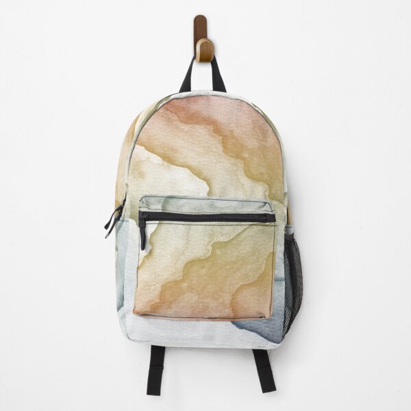 Item preview, Agate Tide Abstract Watercolor Painting - Snow + Rainbow Sunset designed and sold by Irene Estelle.