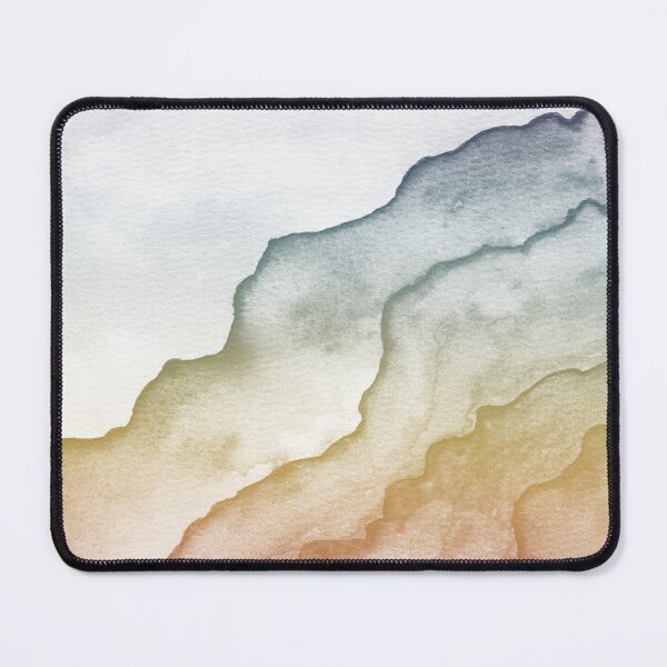 Item preview, Agate Tide Abstract Watercolor Painting - Snow + Rainbow Sunset designed and sold by Irene Estelle.