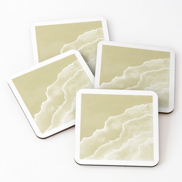 Item preview, Agate Tide Abstract Watercolor Painting - Gold + Snow designed and sold by Irene Estelle.