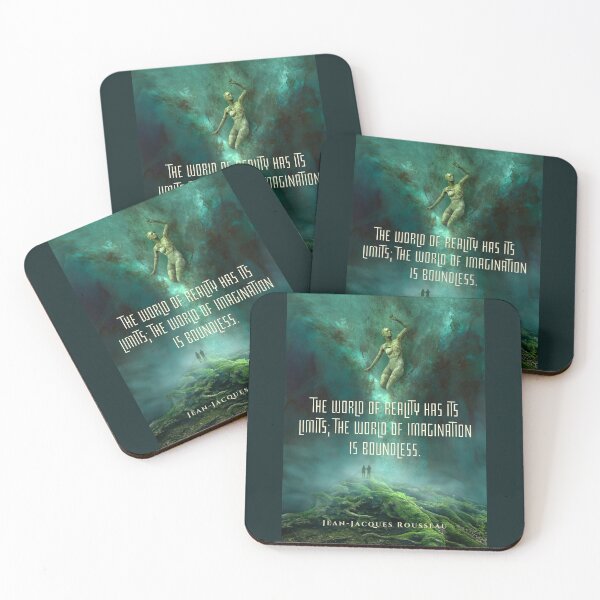 Item preview, Jean-Jacques Rousseau Quote: The world of reality has its limits; the world of imagination is boundless. designed and sold by artbleed.