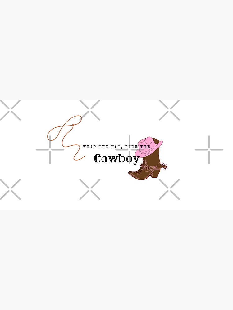 Thumbnail 4 of 4, Metal Print, Wear the Hat, Ride the Cowboy designed and sold by korysjournal.