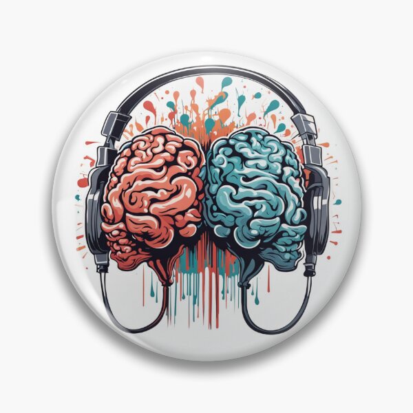 Item preview, Headphones to Brain - Summer 2024 designed and sold by HauntedOpera.