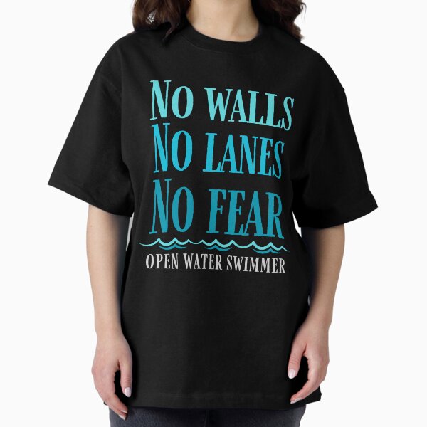 Item preview, No wall no lanes no fear - open water swimming designed and sold by EvergreenWhimsy.