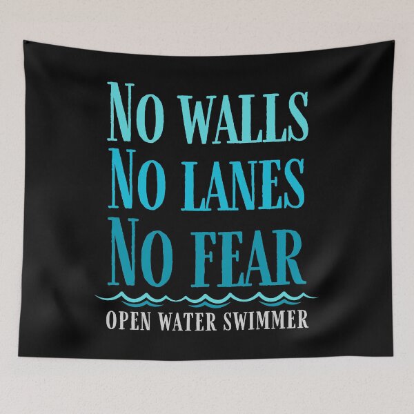 Item preview, No wall no lanes no fear - open water swimming designed and sold by EvergreenWhimsy.