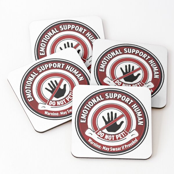 Item preview, Caution: Emotional Support Human Badge designed and sold by TeddVentures.