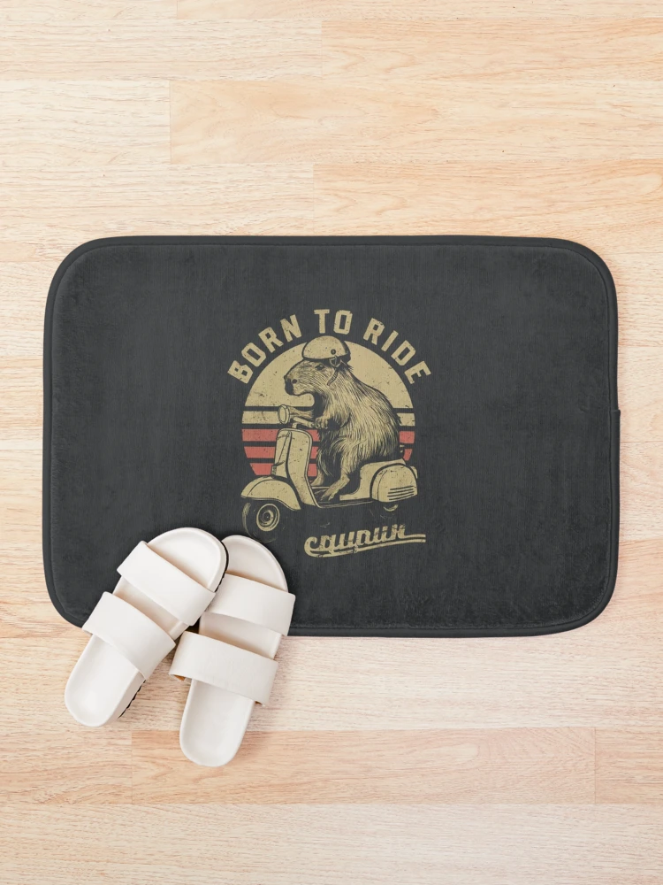 Thumbnail 1 of 6, Bath Mat, Born To Ride designed and sold by SixElements.
