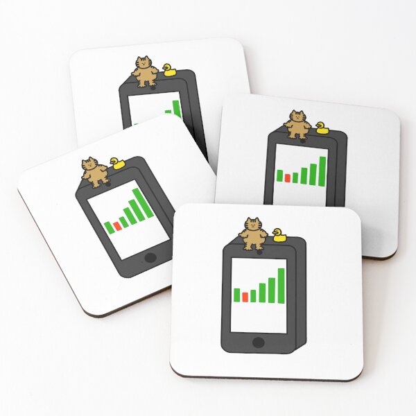 Item preview, a Cat and a Duck on the cellular phone designed and sold by superbaechoo.