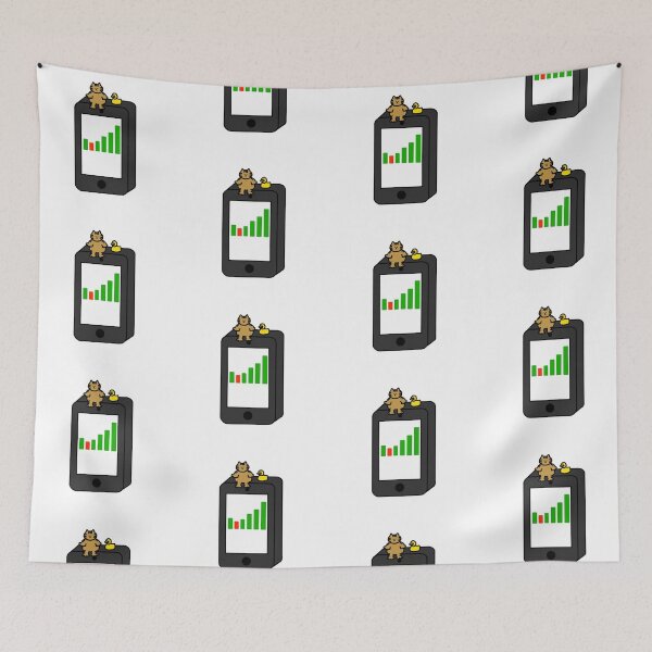 Item preview, a Cat and a Duck on the cellular phone designed and sold by superbaechoo.
