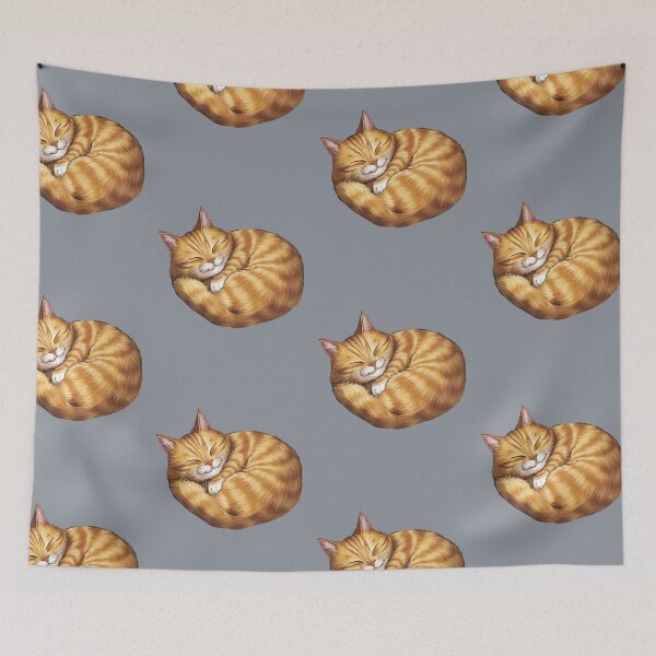 Item preview, Tranquil Cat Sleeps in a Circle  designed and sold by Playful Strokes pom@pom.